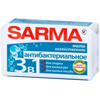 Мыло хозяйственное Sarma антибактериальное 140 г  (4600697111483)