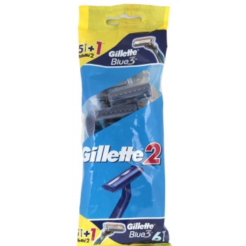 Станки одноразовые бритвенные Gillette 2 лезвия 5 шт +  1 шт. Blue 3     