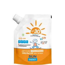 Детский солнцезащитный крем для загара  SUN ENERGY SPF 30 50 мл