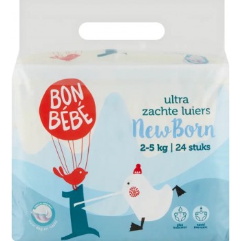 Підгузки Bonbebe Newborn 1 (2-5 кг) 24 шт (8710624357924)