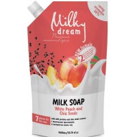Жидкое крем-мыло Milky Dream Белый Персик и семена Чиа дой-пак 1000 мл (4820205302879)