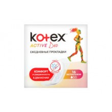Щоденні гігієнічні прокладки Kotex Active Deo 16 шт (5029053547879)