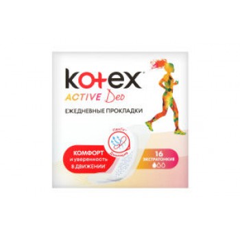 Щоденні гігієнічні прокладки Kotex Active Deo 16 шт (5029053547879)