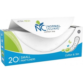 Щоденні прокладки NORMAL clinic Comfort Ultra Fresh Cotton&Slim small 20 шт (3800213309894)