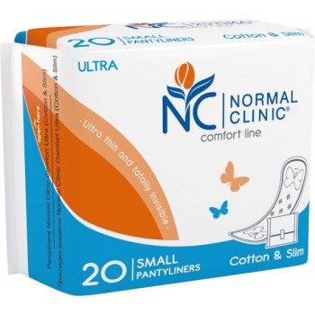 Ежедневные прокладки NORMAL clinic Comfort Ultra Cotton & Slim small 20 шт (3800213309887)
