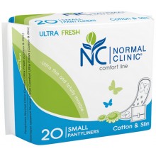 Ежедневные прокладки NORMAL clinic Comfort Ultra Fresh Cotton&Slim small 20 шт (3800213309900)