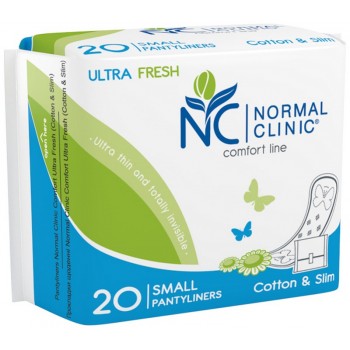 Ежедневные прокладки NORMAL clinic Comfort Ultra Fresh Cotton&Slim small 20 шт (3800213309900)
