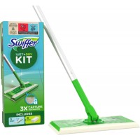 Швабра для мытья полов Swiffer Kit + 8 сухих и 3 влажных салфетки (8001841276113)