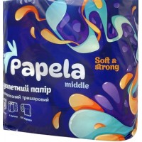 Туалетний папір Papela Middle 3 шари 4 рулони (4820270940037)
