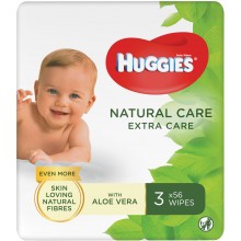 Вологі серветки для дітей Huggies Natural Care GOLD 56*(56 х 3 шт) шт.5029054222140 