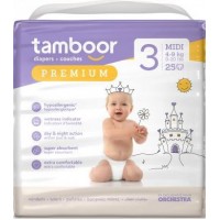 Подгузники Tamboor Premium 3 (4-9 кг) 25 шт (3393450851757)