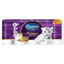 Туалетний папір Queen Premium 4 шари 10 рулонів (4000735342846)