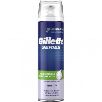 Піна для гоління Gillette Series Sensitiv Aloe 250 мл (3014260214678)