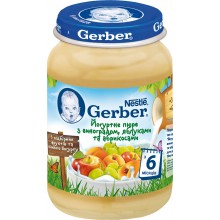 Фруктово-йогуртне пюре Gerber йогуртне пюре з виноградом, яблуками і абрикосами з 6 місяців 190 г (7613033644986) 