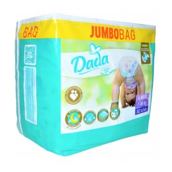 Підгузники дитячі DADA Extra Soft (4) maxi 7-18кг Jumbo Bag 82 шт (8594159081567)