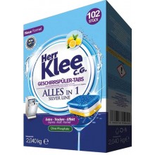 Таблетки для посудомоечных машин Herr Klee Silver Line All in 1 102 шт (цена за 1 шт) (4260418930450)