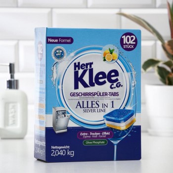 Таблетки для посудомийних машин Herr Klee Silver Line All in 1 102 шт (ціна за 1 шт) (4260418930450)