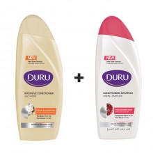 Шампунь Duru для окрашенных волос 600мл + Бальзам для поврежденных волос Duru 600 мл  (8690506395048)