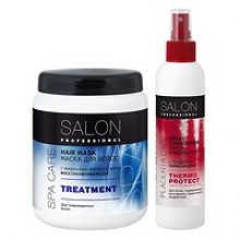 Маска Salon Professional SPA відновлення для волос 1000 мл +Спрей-кондиціонер Термозахист 200 мл у подарунок