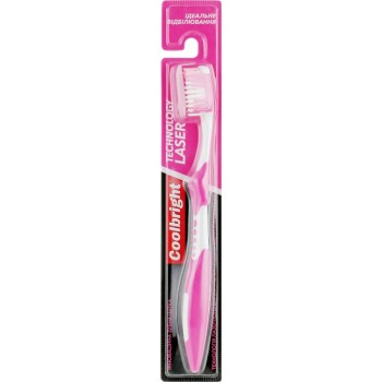 Зубна щітка Coolbright Laser Technology Ідеальне відбілювання medium Pink (6932759369968)