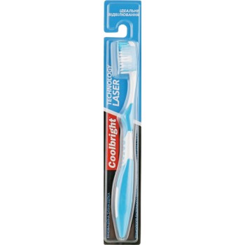 Зубна щітка Coolbright Laser Technology Ідеальне відбілювання medium Blue (6932759369982)