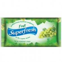 Вологі серветки Superfresh з ароматом фруктів 15 шт.