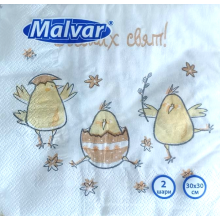 Серветка Malvar Веселих свят 30х30 см 2-ох шарова 20 шт (4820227530571)