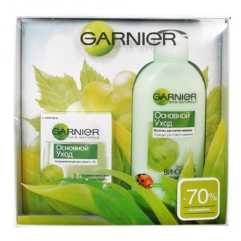 Набір Garnier Основний догляд рослинні клітини крем + демакіяж