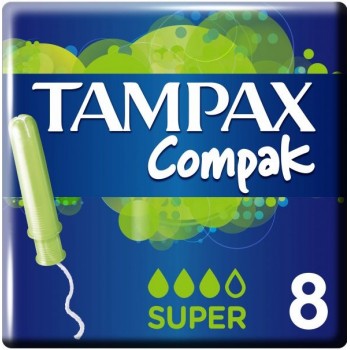 Тампоны Tampax Compak Super Single c аппликатором 8 шт (4015400219651)