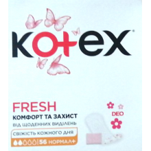 Щоденні гігієнічні прокладки Kotex Normal Plus Deo 52 шт (5029053548265)