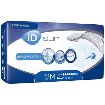 Подгузники для взрослых iD Slip Plus Medium 80-125 см 30 шт  (5411416048176)