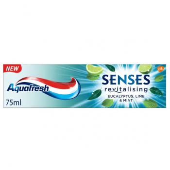 Зубна паста Aquafresh Senses Евкаліпт Лайм та М'ята 75 мл (5054563108746)