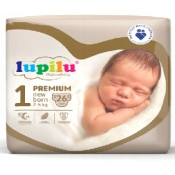 Подгузники Lupilu Premium Newborn 1 (2-5 кг) 26 шт (4056489376514)