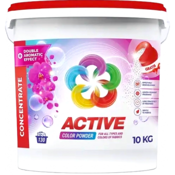Пральний порошок Active Color Powder відро 10 кг 130 циклів прання (4820196010715)