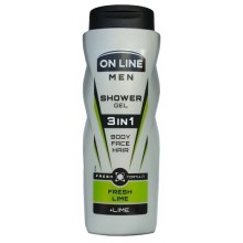 Гель для душа On Line Fresh Lime 3в1 для чоловіків 400 мл (5903116741254)