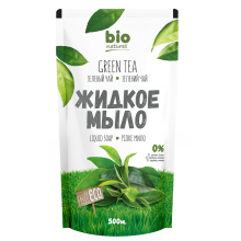 Рідке мило BIO Naturell Зелений чай дой-пак 500 мл (4820168431371)