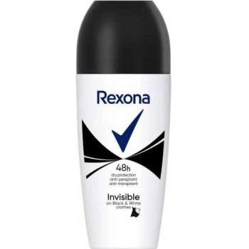 Дезодорант роликовый женский  Rexona Невидимый на черном и белом 50 мл (59095644)