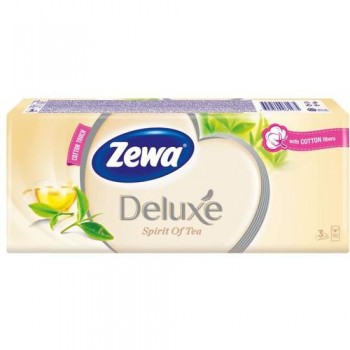 Носовички Zewa Deluxe чай трьохшарові 10шт. (7322540061475)