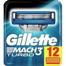 Змінні касети для гоління Gillette Mach3 Turbo 12 шт (ціна за 1шт) (7702018611225)
