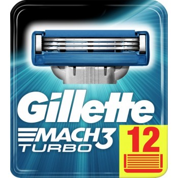 Сменные кассеты для бритья Gillette Mach3 Turbo 12 шт (цена за 1шт) (7702018611225)