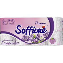 Туалетний папір Soffione Toskana Lavender 3 шари 8 рулонів (4820003833957)