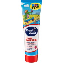 Зубна паста гелева для дітей Dontodent Малина 0-6 років 100 мл (4066447276725)