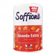 Бумажные полотенца Soffione Grande  Extra 3 слоя 400 отрывов (4820003836057)