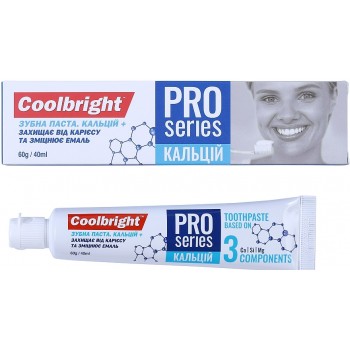 Зубна паста Coolbright PROseries Кальцій 40 мл (6932759368732)