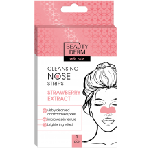 Очищающие полоски для носа Beautyderm с экстрактом Клубники 3 шт (4820185226301)