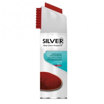 Фарба спрей Silver для нубука та замші червоний 250 мл (8690757005704)