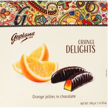 Мармелад жевательный Goplana Orange в шоколаде 190 г (5900352014524)