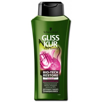 Шампунь для волосся Gliss Kur Bio-Tech Restore для чутливого, схильного до пошкодження волосся 400 мл (4015100298345)