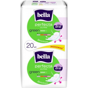 Гігієнічні прокладки Bella Perfecta Ultra Green 10 + 10 шт (5900516004446)