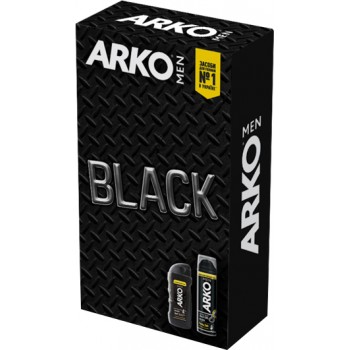 Подарочный набор ARKO Men Гель для бритья Аrko Black 200 мл + Гель для душа Аrko Black 260 мл (8690506500429)
